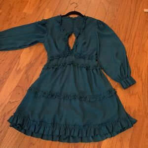 Beautiful green BoHo three tier dress size medium